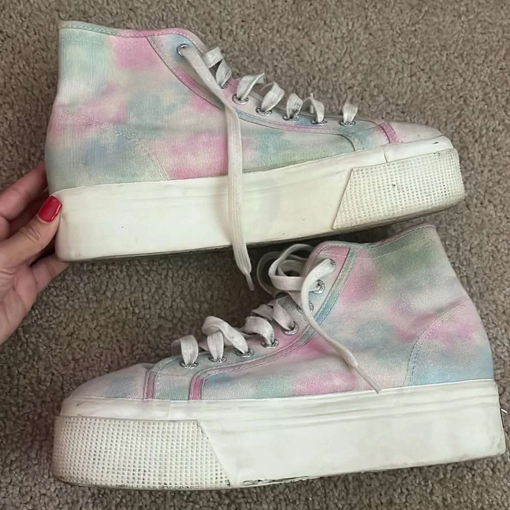 “SUPERGA- Tie Dye Platform Sneakers size 8.5”